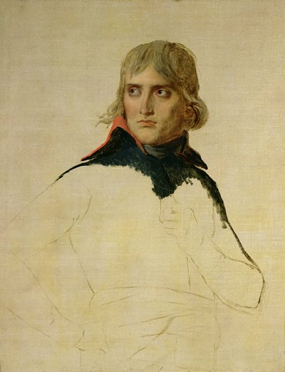 Unvollendetes Porträt von General Bonaparte (1769-1821) ca. 1797-98 von Jacques Louis David